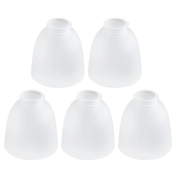 Other - White Frosted Bell-Shaped Glass Lampshade